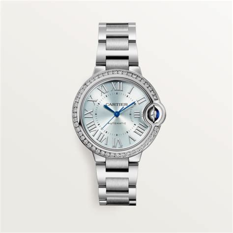 cartier ballon bleu 33mm diamond|cartier ballon bleu diamond bezel.